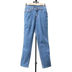 Vintage Lee Original Mom Jeans Women's 6 Blue Denim High Rise Made in USA 90s